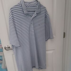 Vineyard Vines Striped Blue and White Tee
